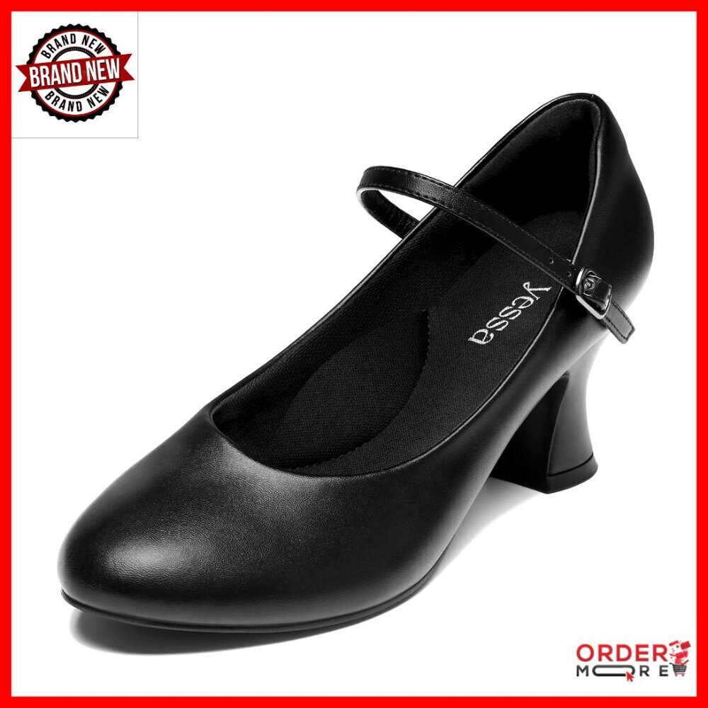 2.5" Heeled Character Dance Shoes, Ankle Strap, Split Sole Design